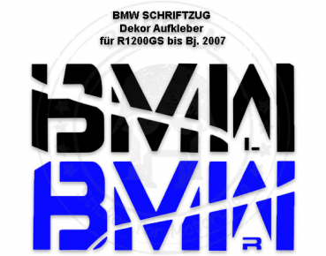 Der große BMW Dekor Aufkleber für die R1200GS bis 2007