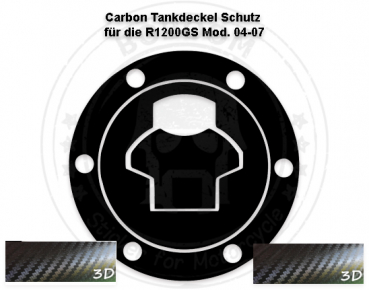 Carbon tank cap protection sticker for BMW R1200GS up to 2007