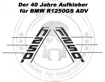 Der 40 Jahre GS Dekor Aufkleber für die BMW R1250GS / ADV - LC Modelle