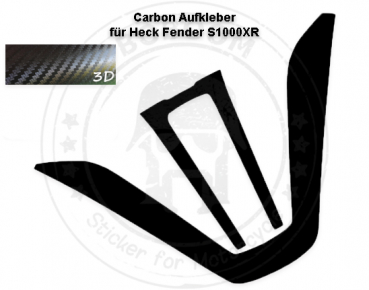 The 3D carbon rear fender protection sticker for the S1000XR