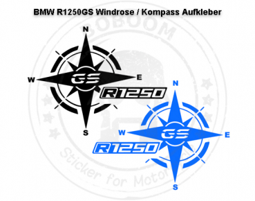 Windrose/Kompass Dekor Aufkleber für die BMW R1250GS (ADV)