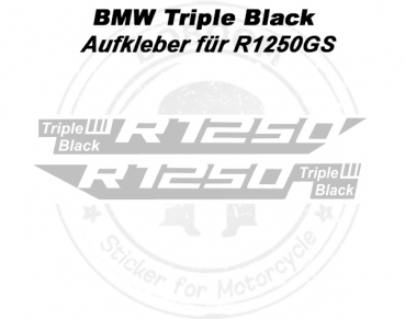 Der BMW R1250 Triple Black Schnabel Aufkleber passt auf BMW R1250GS