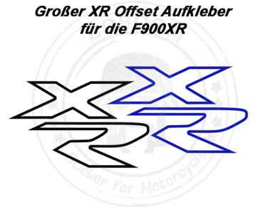 Der Großer XR Offset Aufkleber für die F900XR