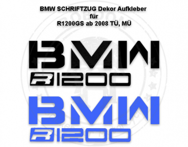 Der BMW R1200 Dekor Aufkleber für die MÜ und TÜ Modelle
