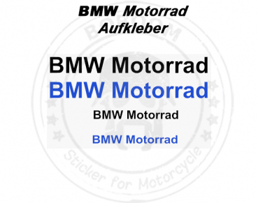 Das BMW Motorrad Aufkleber Set 4 Stück