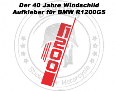 Der 40 Jahre GS Dekor Windschild Aufkleber für die GS LC Modelle