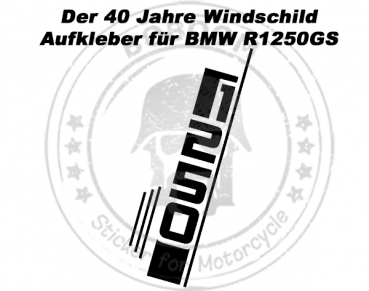 Der 40 Jahre GS Dekor Windschild Aufkleber für die GS LC Modelle