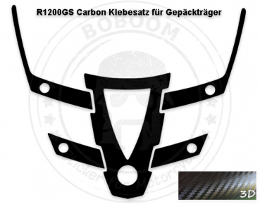 The carbon luggage rack adhesive set for the BMW R1200GS