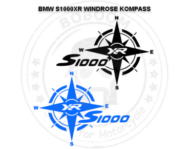 Windrose - Kompass Aufkleber für die BMW S1000XR