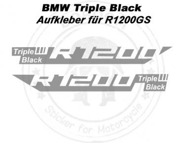 The new Triple Black lettering for the BMW R1200GS LC