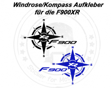 The wind rose/compass decal for the F900XR