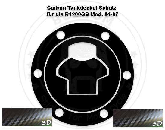 Stiker for Motorcycle - Carbon Tankdeckel Schutz Aufkleber für  BMW R1200GS bis 2007