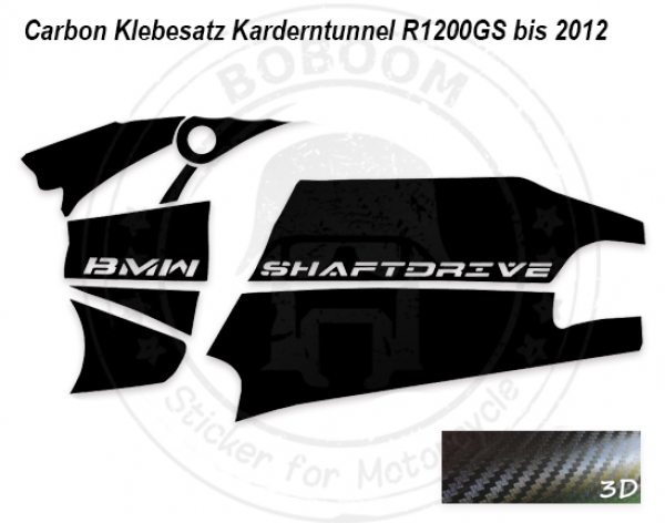 Dekor-Aufkleber Carbon Optik Druck Frontmaske Carbon kompatibel für BMW  R1200 GS