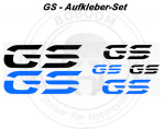 Das GS Aufkleber Set für BMW R1200GS - R1250GS