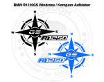 Wind rose/compass decor sticker for the BMW R1250GS (ADV)